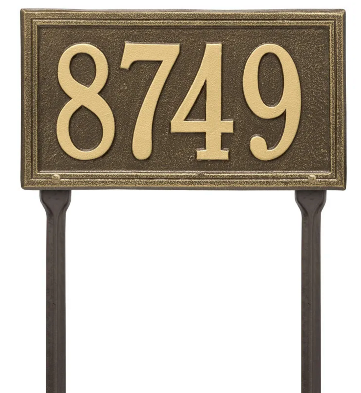 Double Border Line - Standard Lawn Address Sign- Two Line