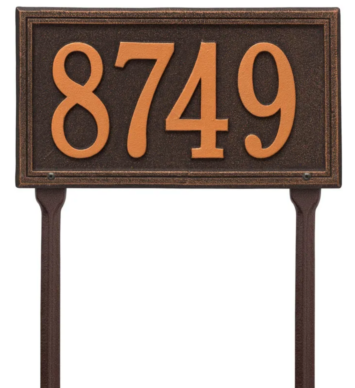 Double Border Line - Standard Lawn Address Sign- Two Line