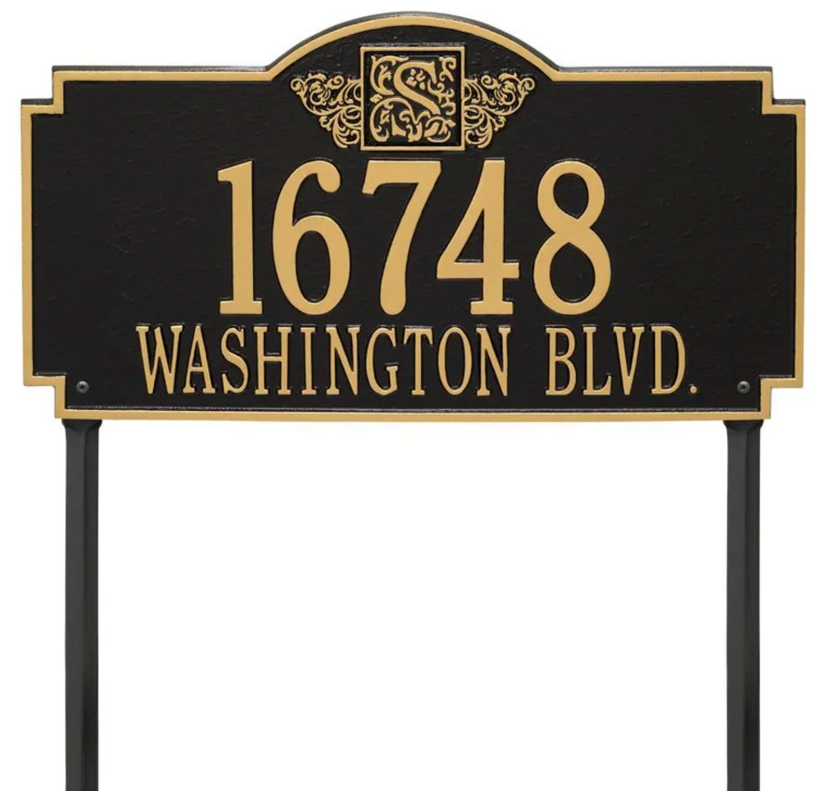 Personalized Monogram - Estate Lawn Plaque - Two Line