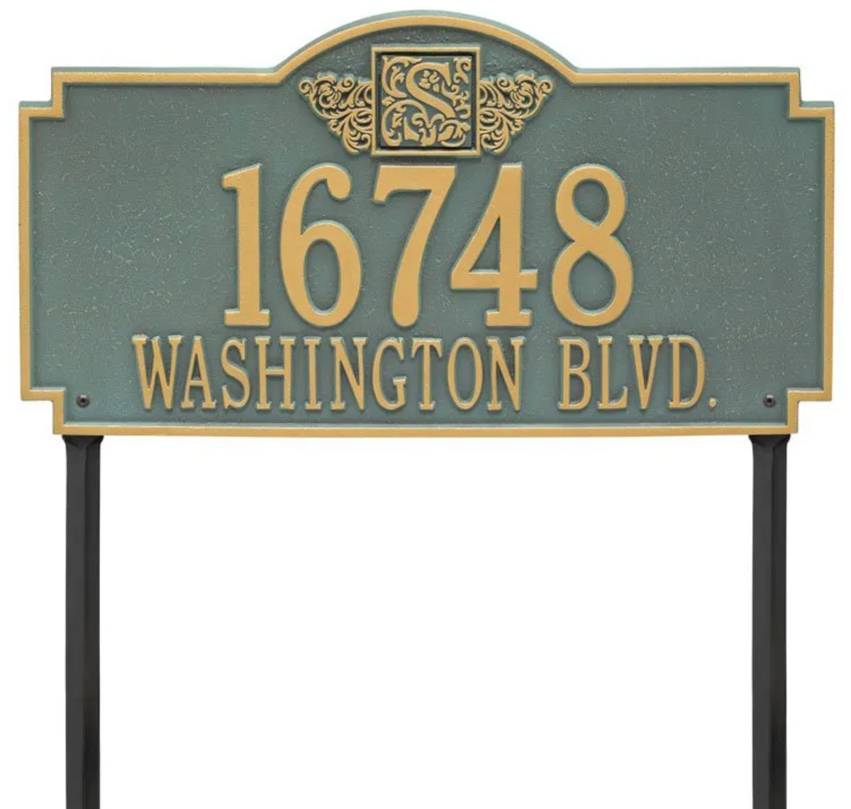 Personalized Monogram - Estate Lawn Plaque - Two Line