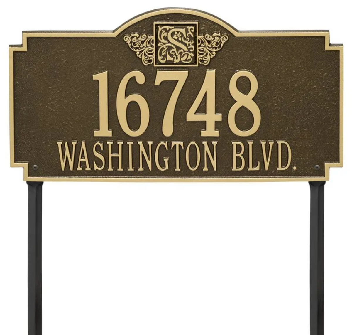 Personalized Monogram - Estate Lawn Plaque - Two Line