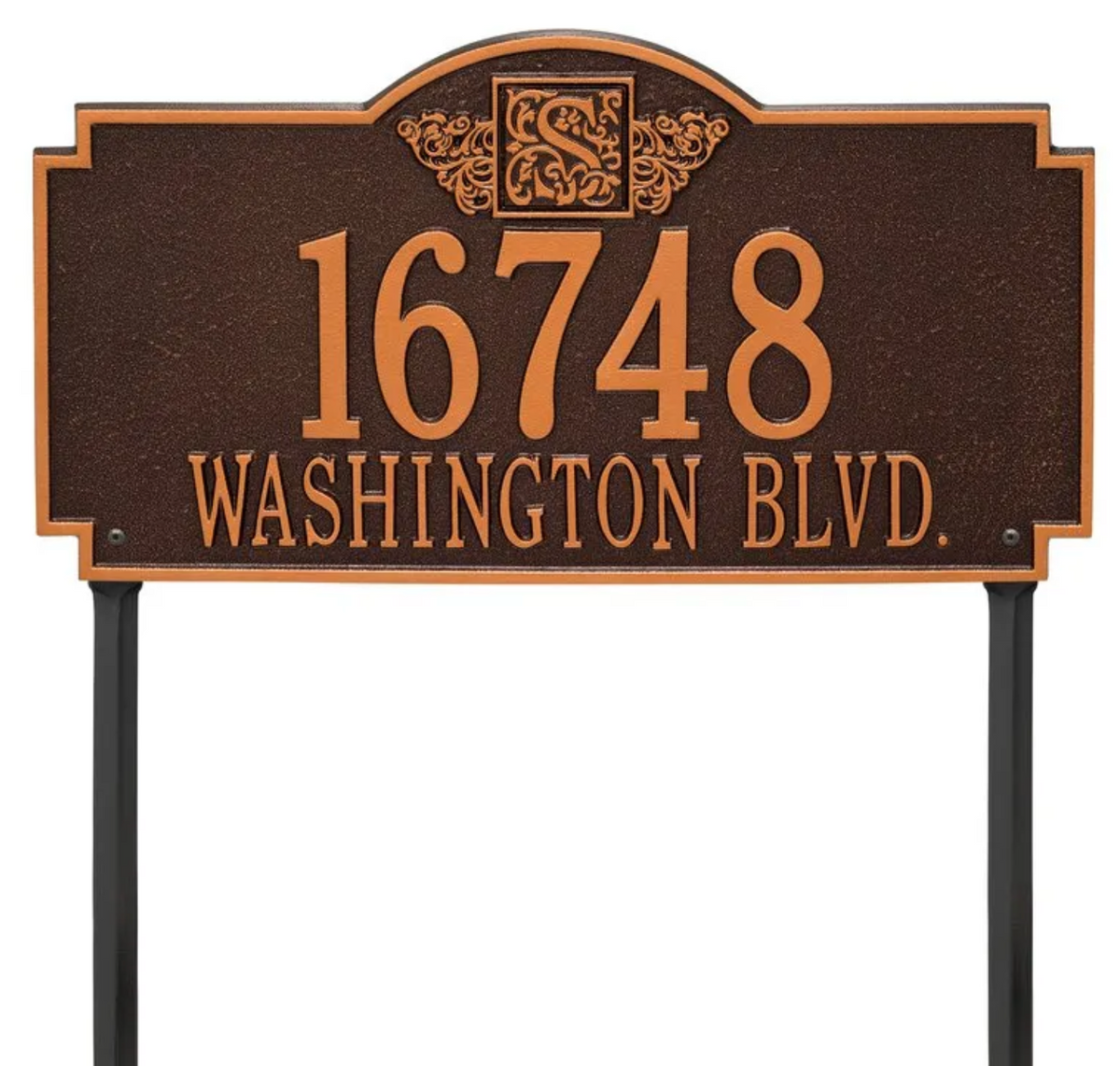 Personalized Monogram - Estate Lawn Plaque - Two Line
