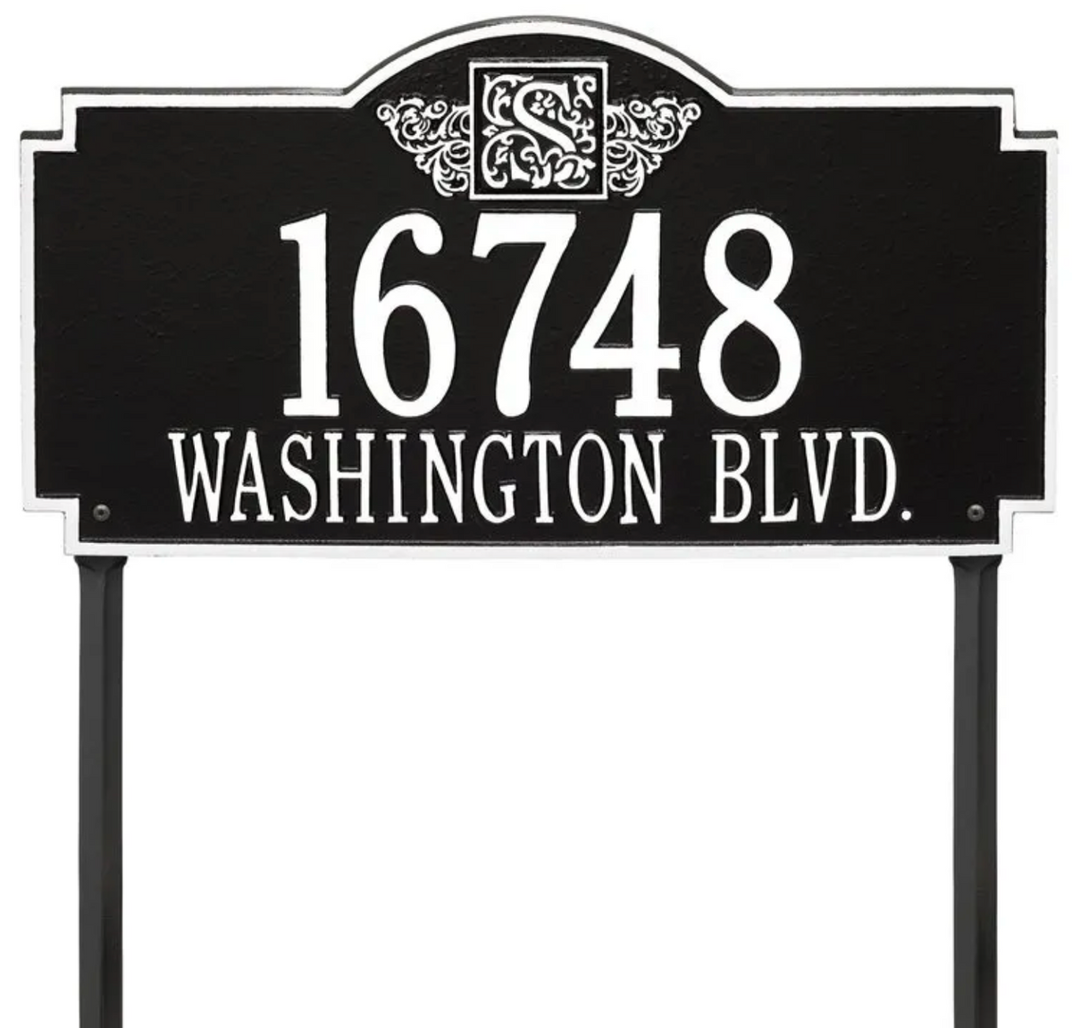 Personalized Monogram - Estate Lawn Plaque - Two Line