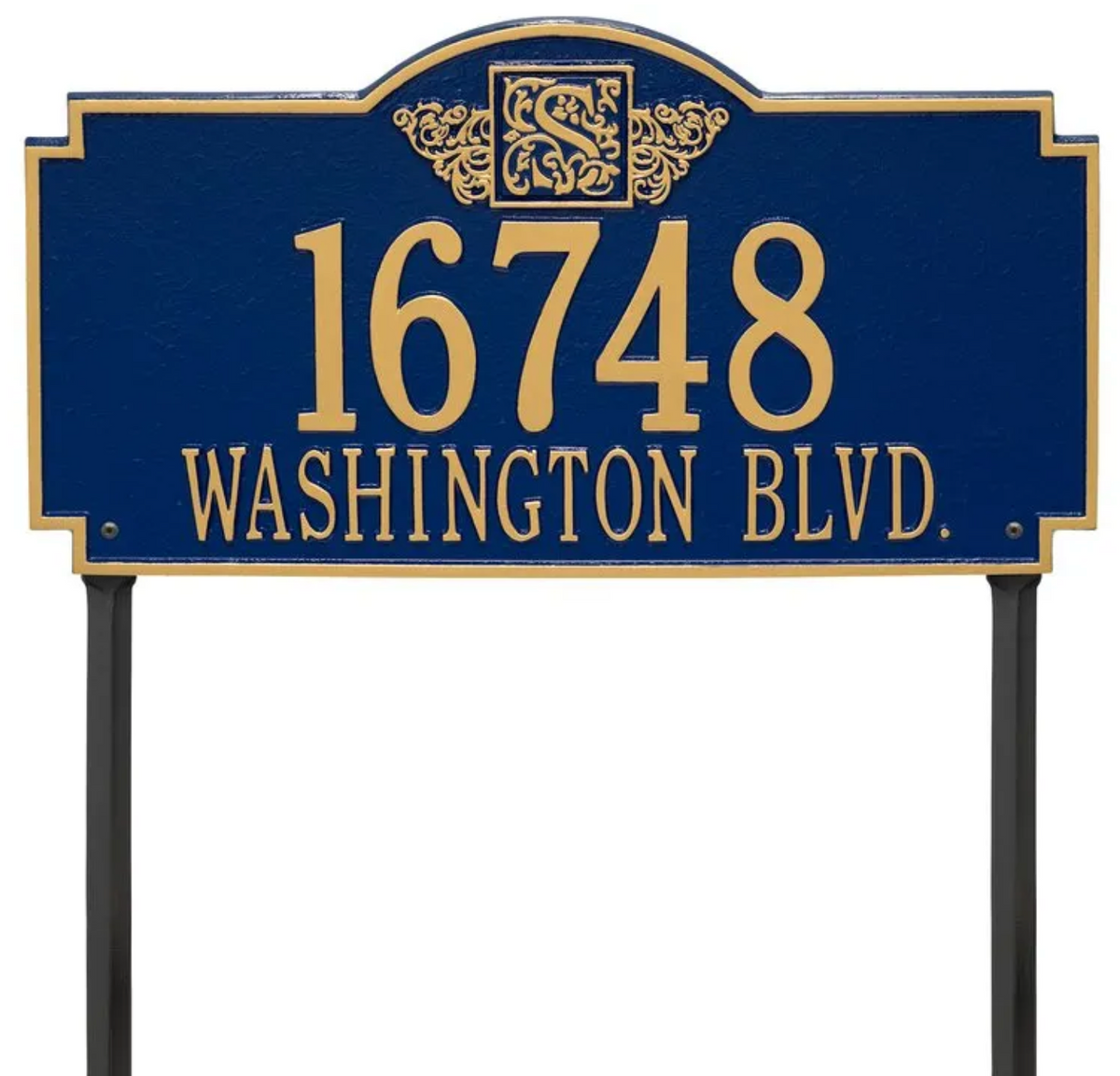 Personalized Monogram - Estate Lawn Plaque - Two Line