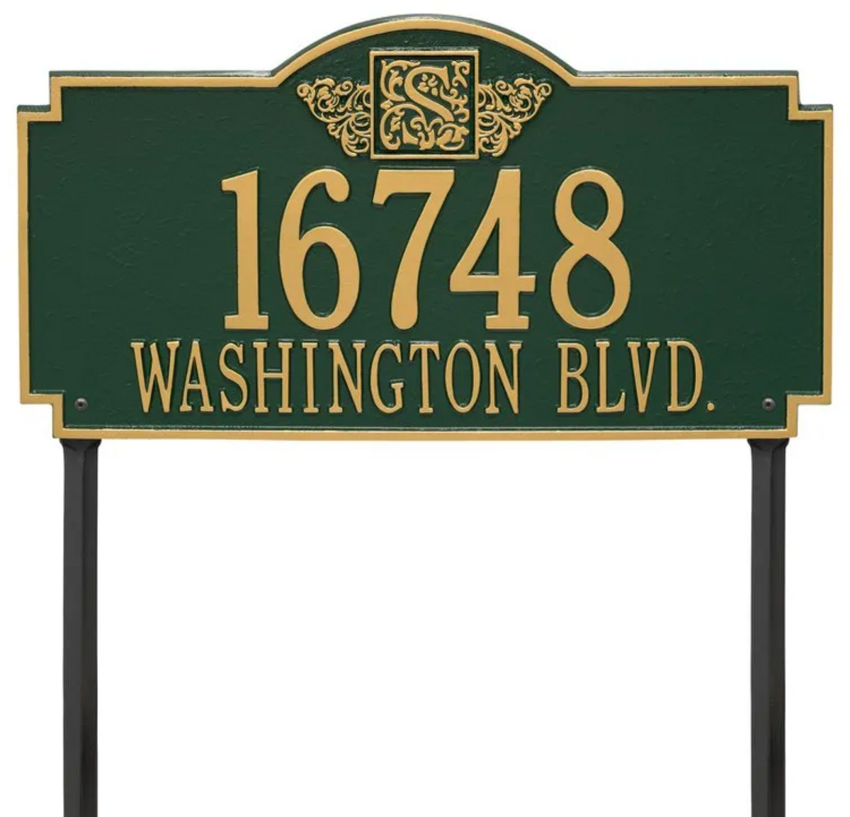 Personalized Monogram - Estate Lawn Plaque - Two Line