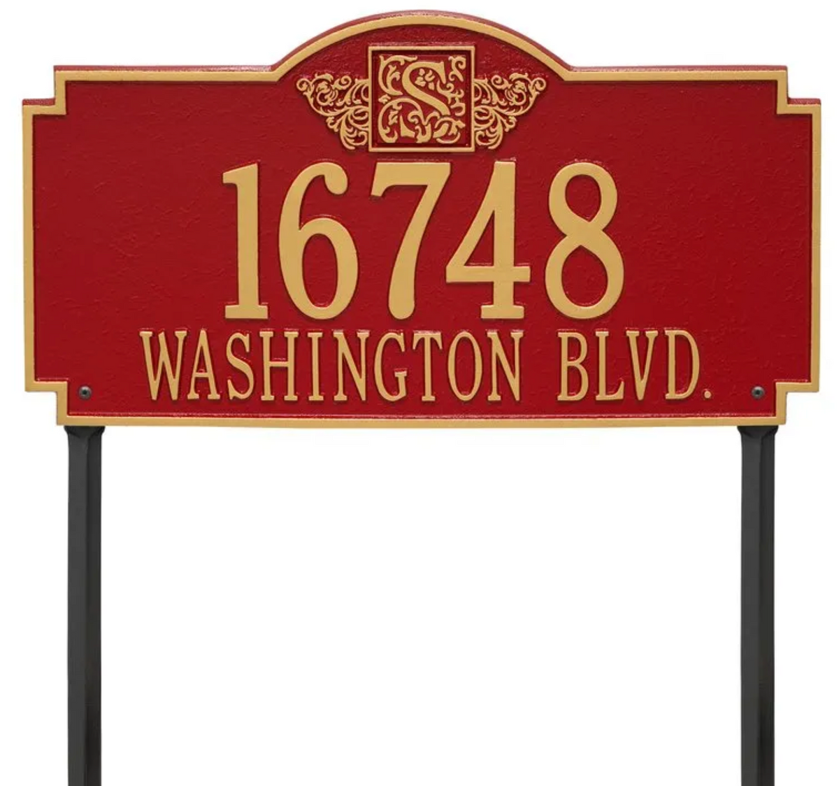 Personalized Monogram - Estate Lawn Plaque - Two Line
