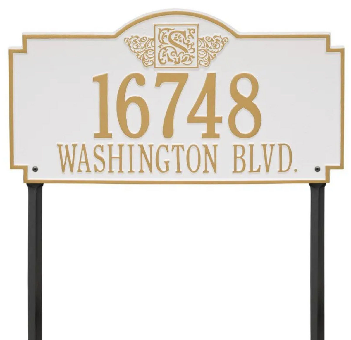 Personalized Monogram - Estate Lawn Plaque - Two Line