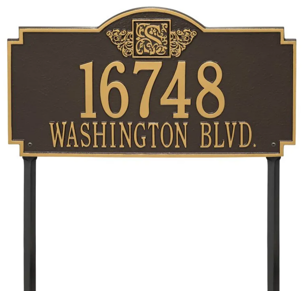 Personalized Monogram - Estate Lawn Plaque - Two Line