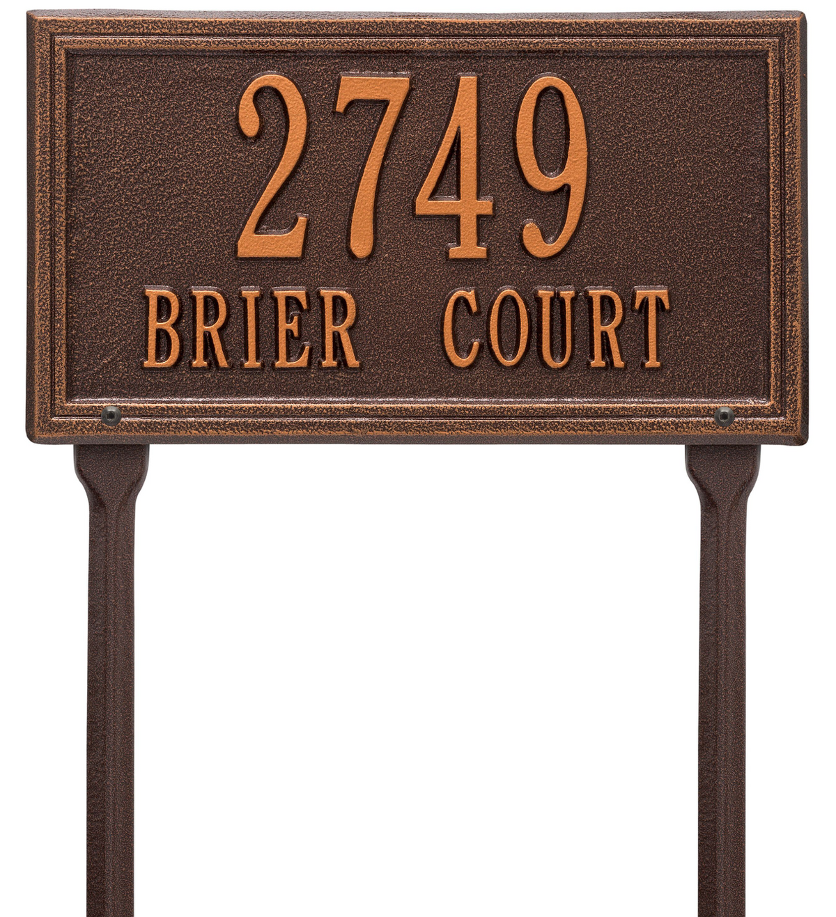 Double Border Line - Standard Lawn Address Sign- Two Line
