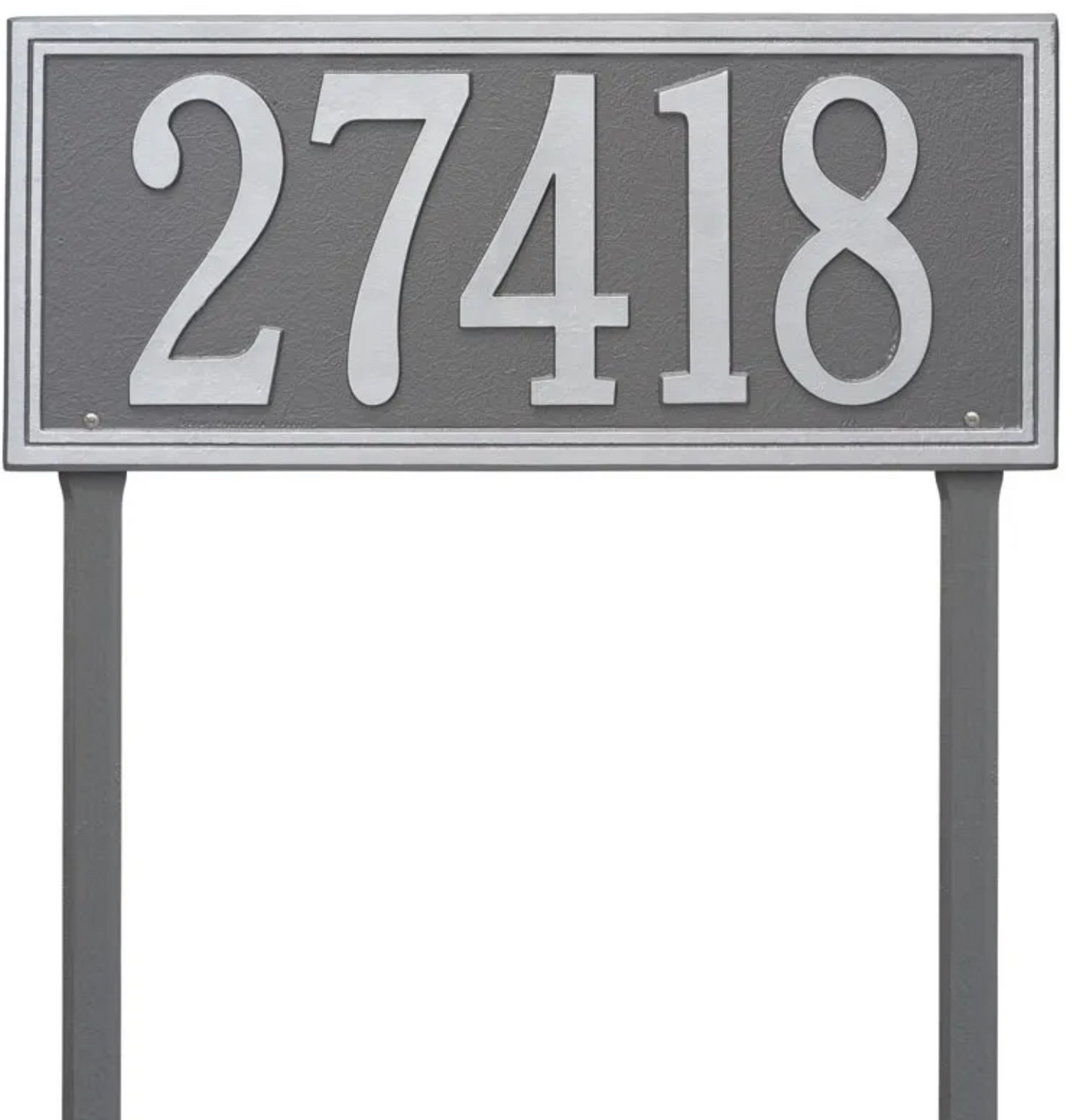 Double Border Line - Estate Lawn - One Line Address Sign