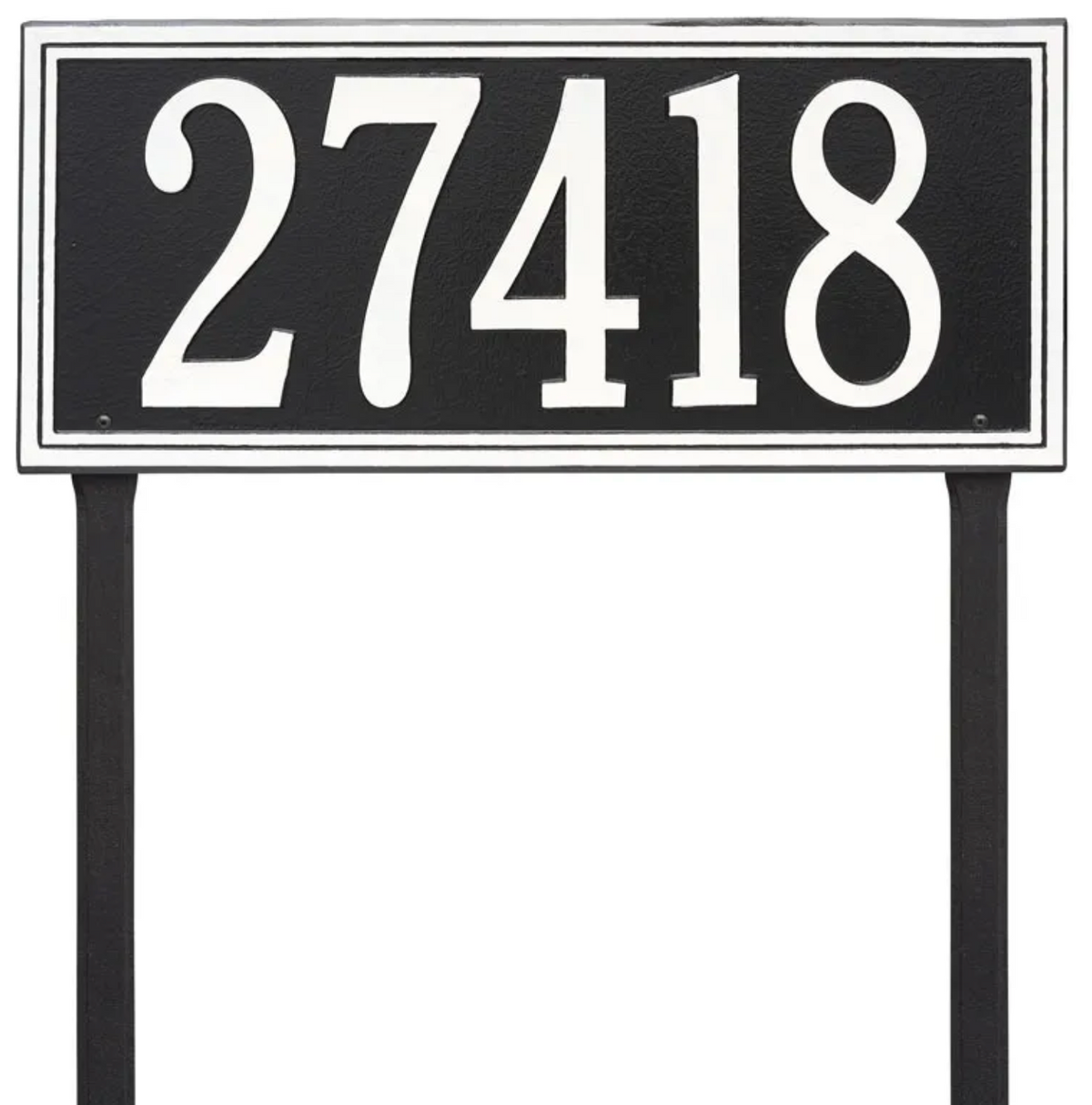 Double Border Line - Estate Lawn - One Line Address Sign