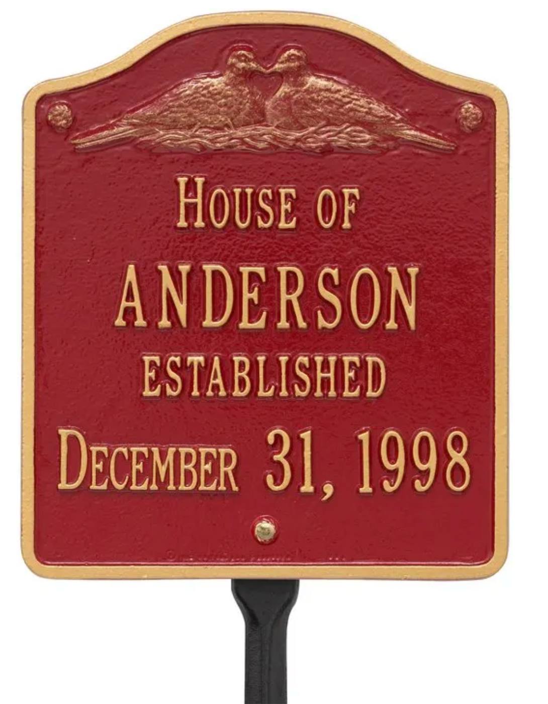 Wedding Plaque - Standard Lawn - Two Line Customization