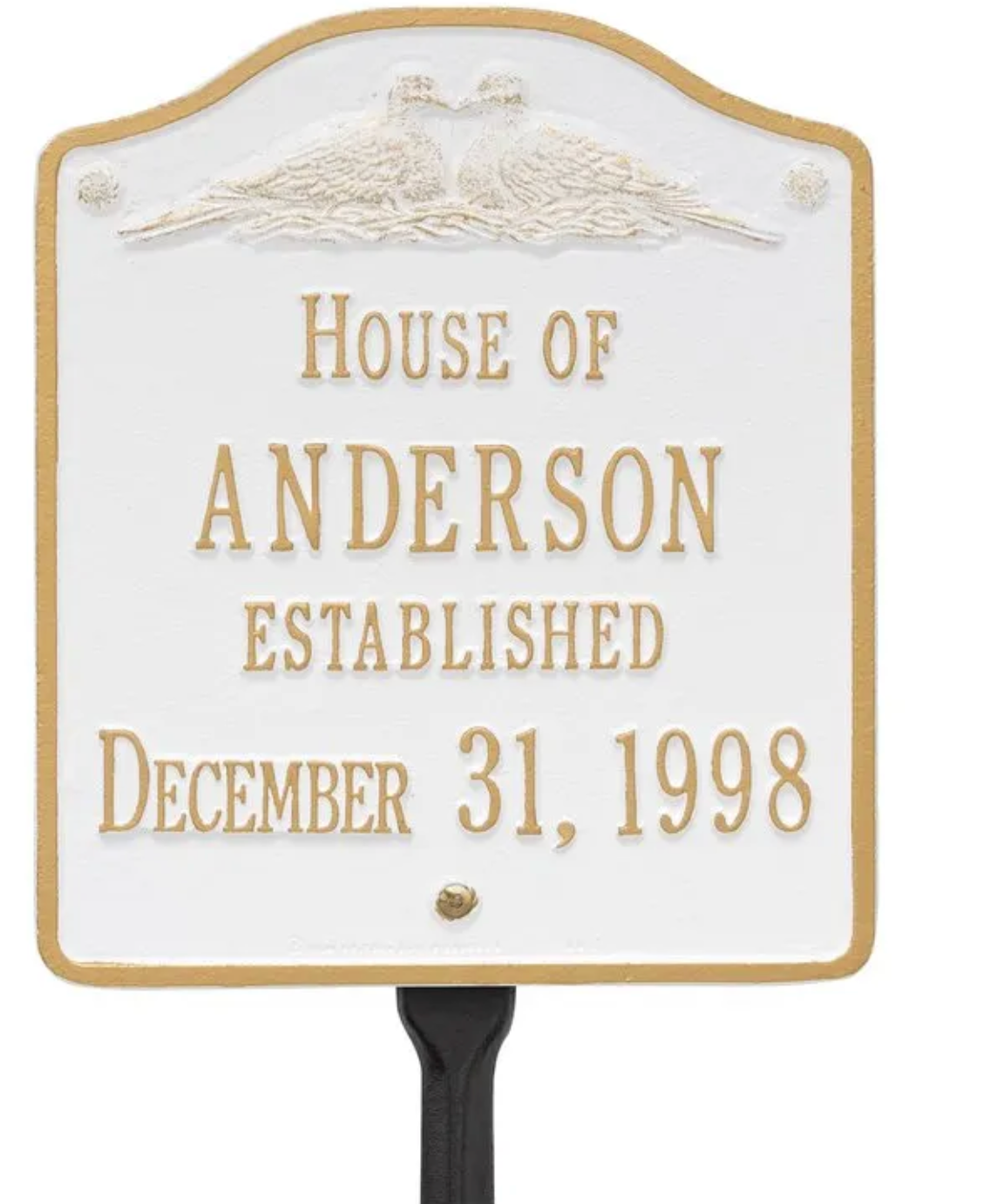 Wedding Plaque - Standard Lawn - Two Line Customization