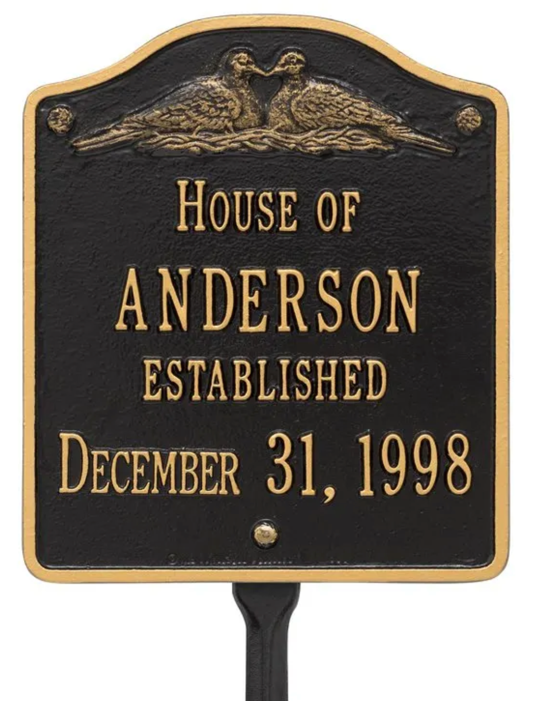 Wedding Plaque - Standard Lawn - Two Line Customization
