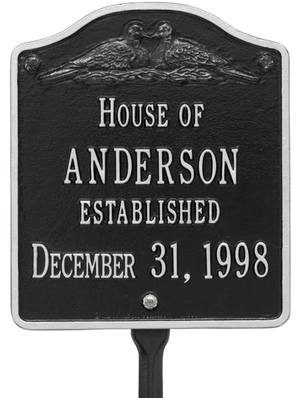 Wedding Plaque - Standard Lawn - Two Line Customization