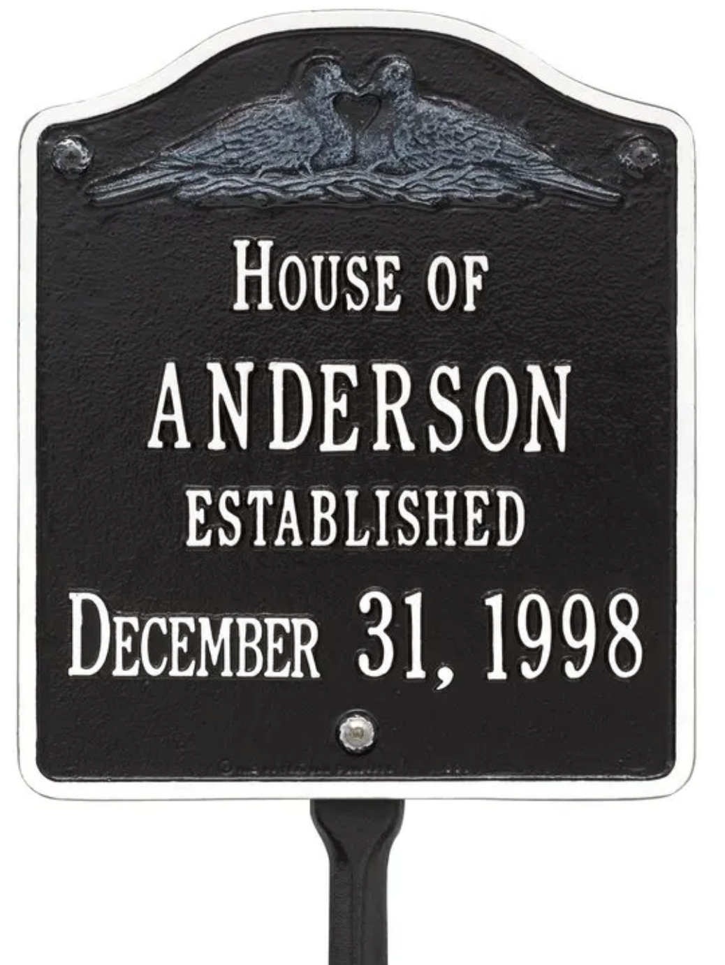 Wedding Plaque - Standard Lawn - Two Line Customization