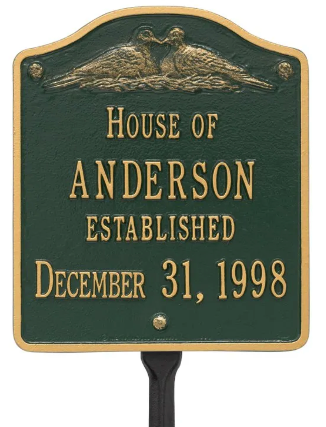 Wedding Plaque - Standard Lawn - Two Line Customization
