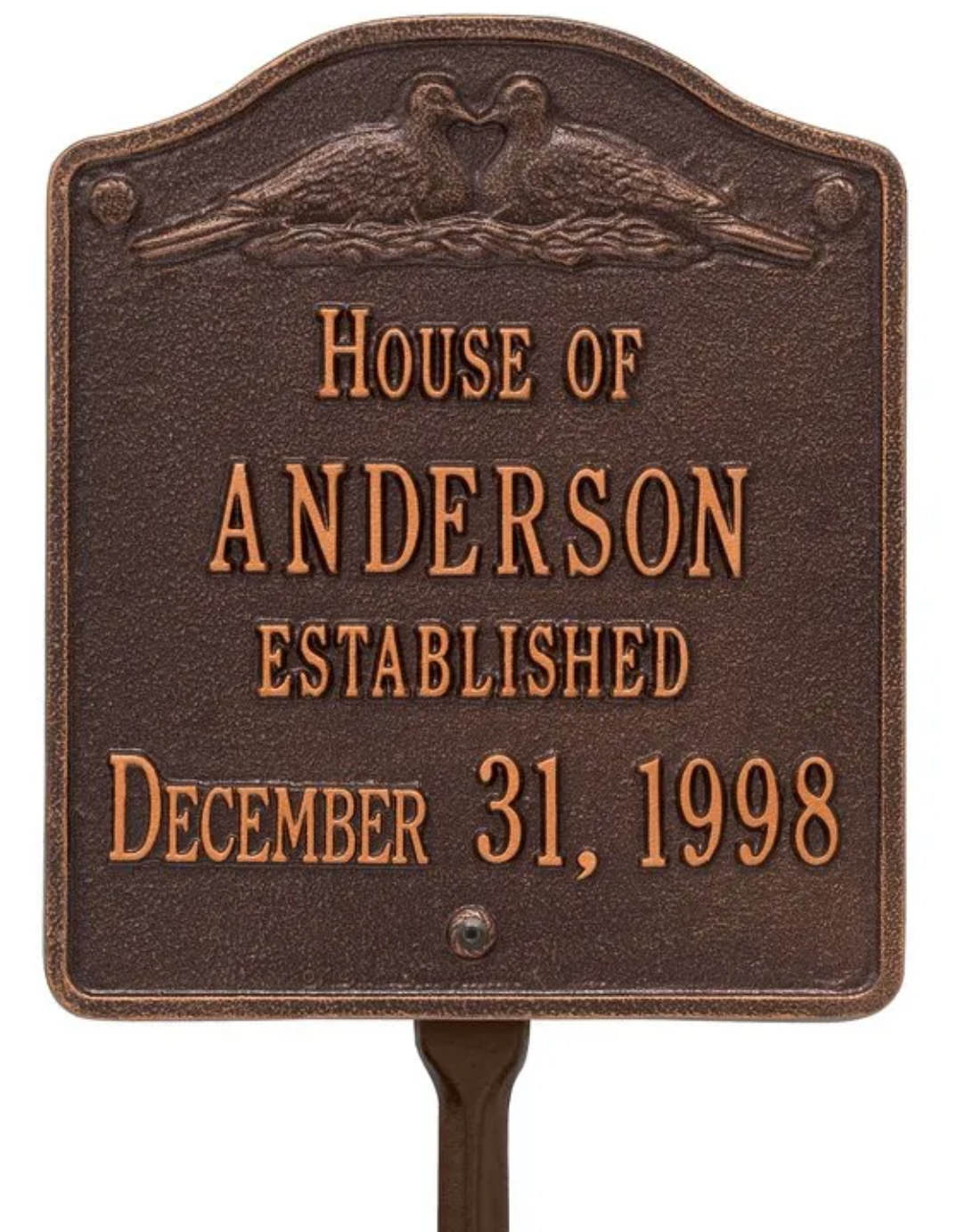 Wedding Plaque - Standard Lawn - Two Line Customization